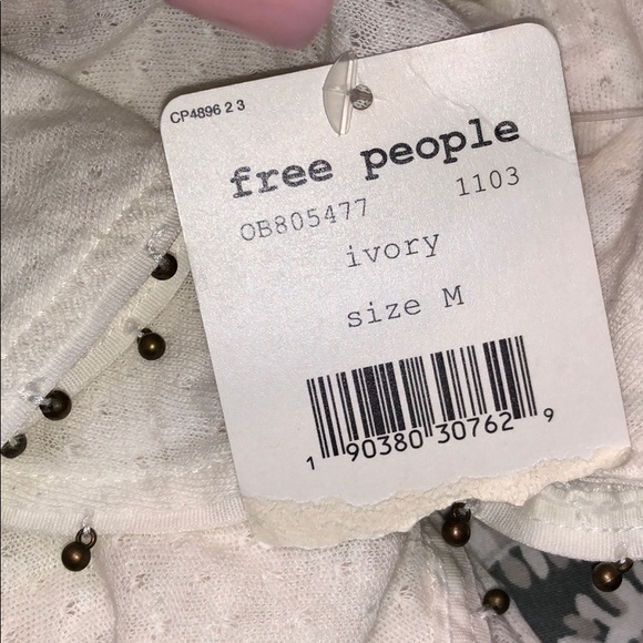 NWT FREE PEOPLE Linen Blend Boho Tunic Top - Picture 4 of 8